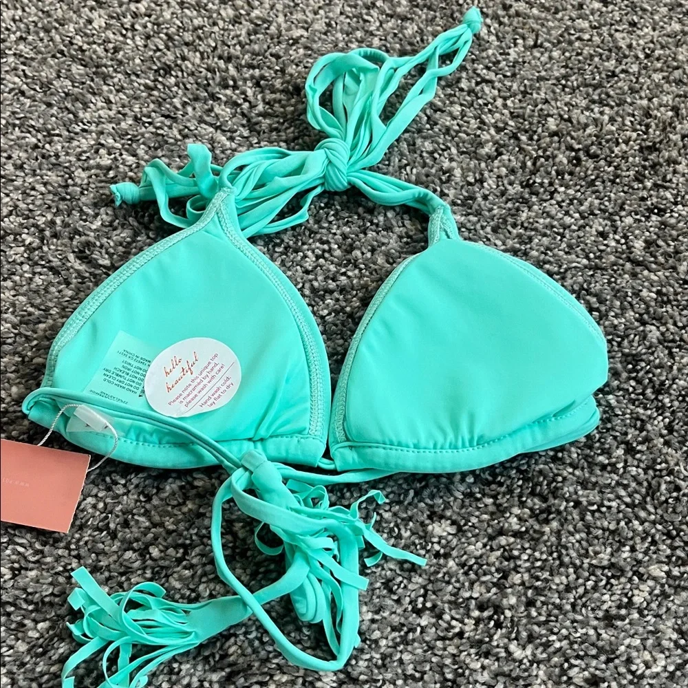 PQ Isla Triangle bikini top size S NWT in Seafoam - Picture 2 of 5
